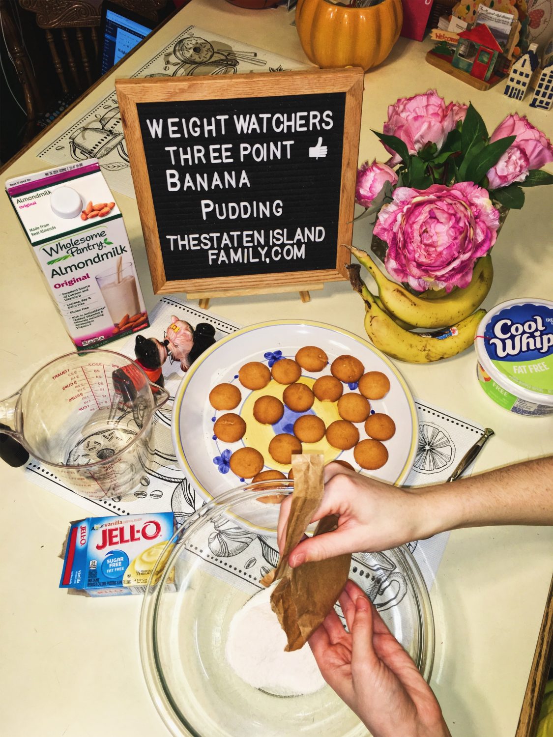 Weight Watchers Banana Pudding - just three points per serving
